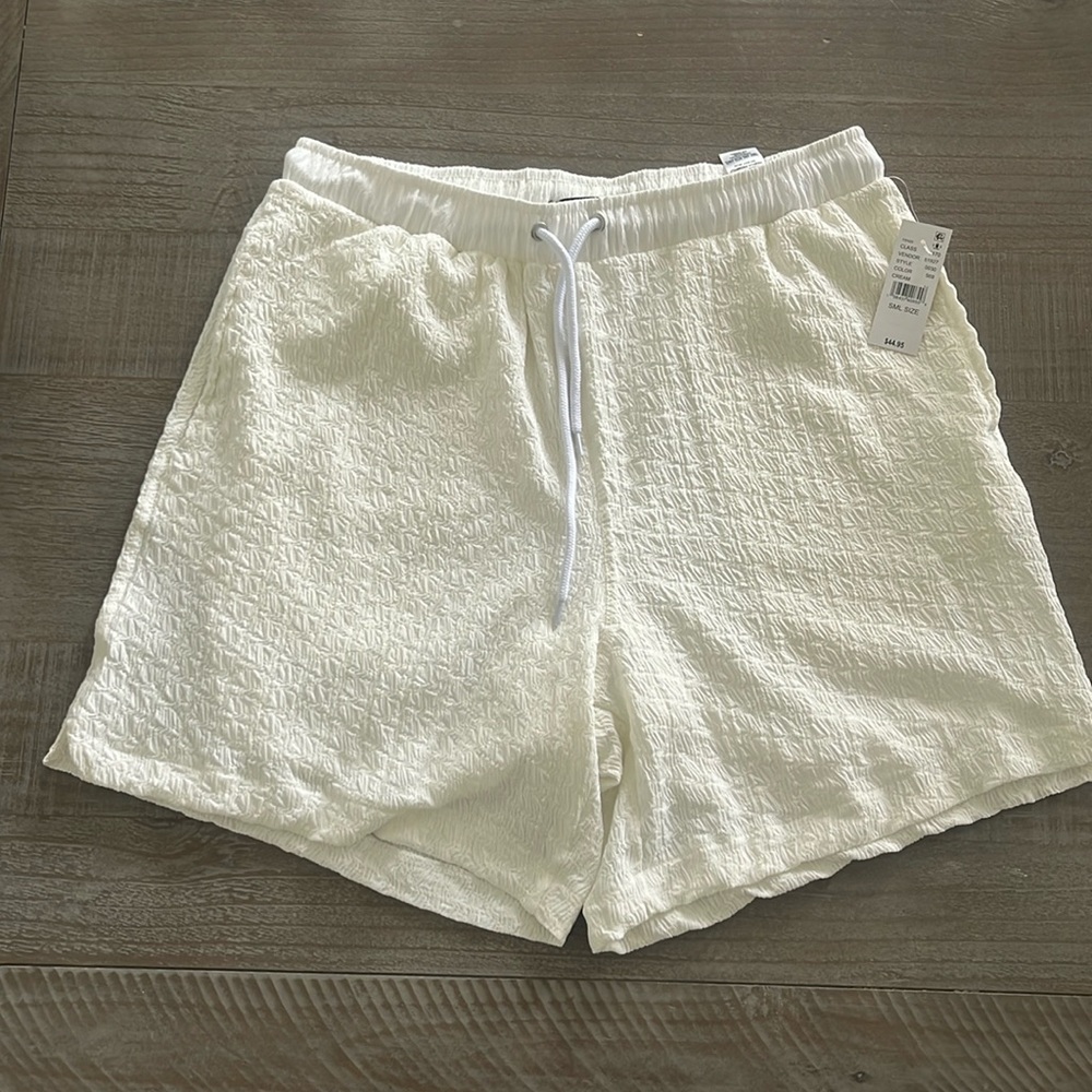 Pac Sun Cream Textured Shorts